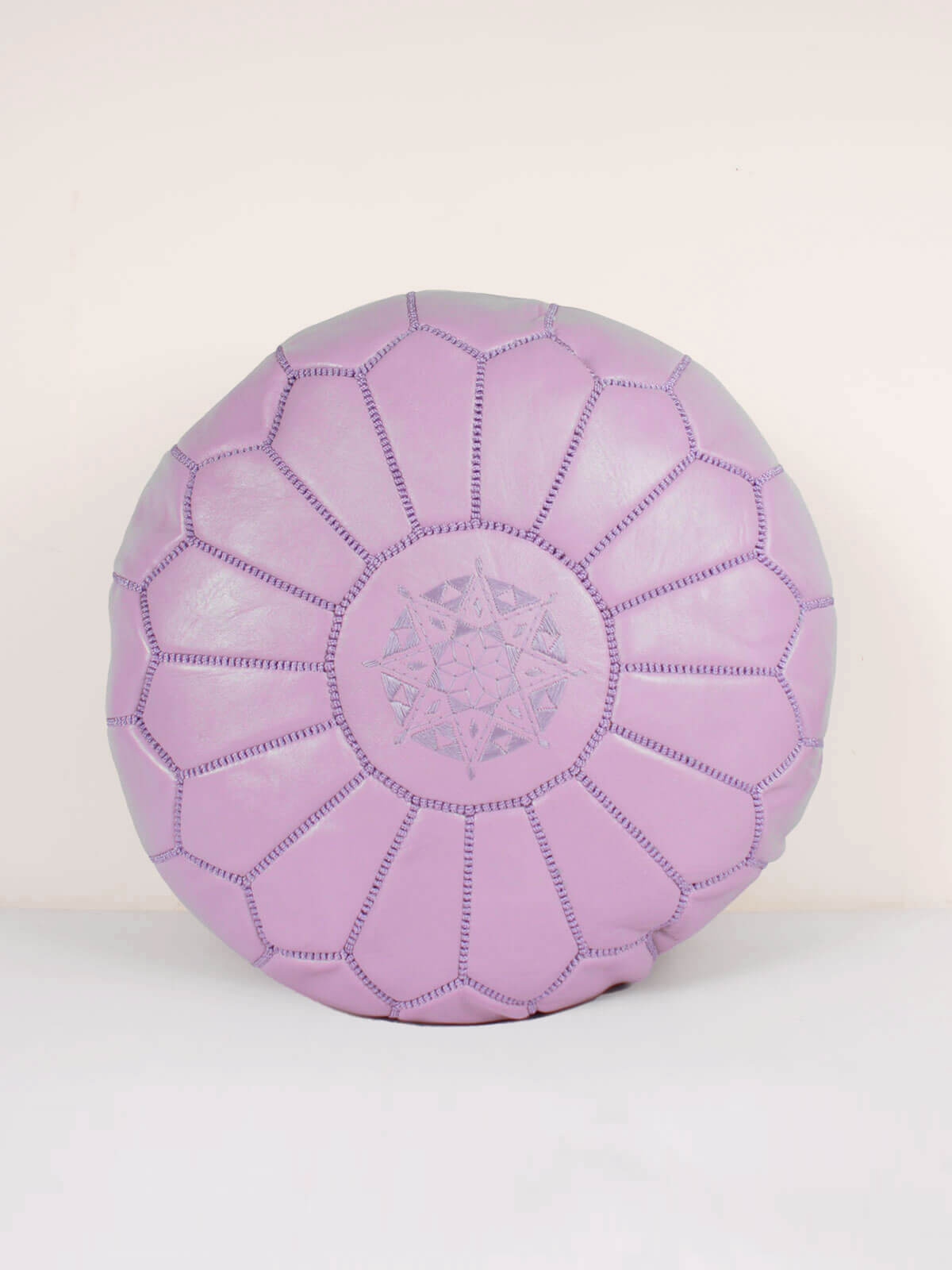 Vintage Pink Moroccan Leather Pouffe Ottoman - Handmade Boho Footstool for Living Room, Bedroom & Nursery Decor