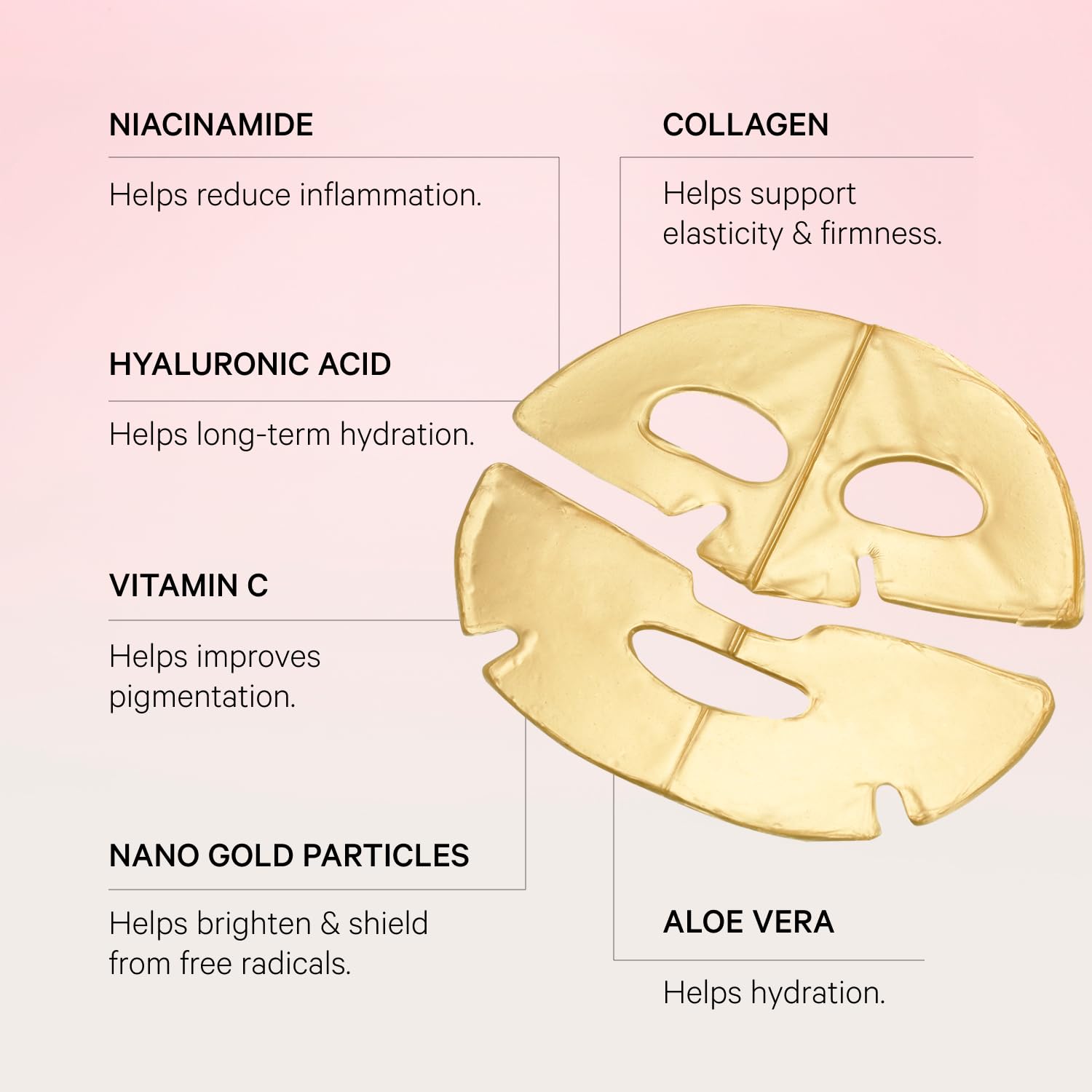MZ SKIN Hydra-Lift Gold Face Mask - 24K Gold Anti-Aging Facial Mask for Glowing Skin | Hydrating & Firming Treatment for Women | Perfect for Spa Night, Self-Care Routine & Special Occasions