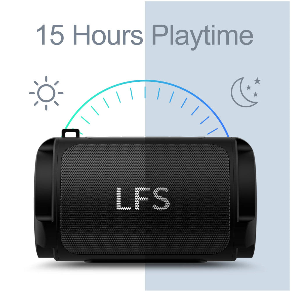 LFS BTSPEAKERV1 Bluetooth Speaker - Portable Wireless Waterproof Mini Speaker with Rich Bass, 10H Playtime - Perfect for Outdoor, Pool Party, Beach & Travel