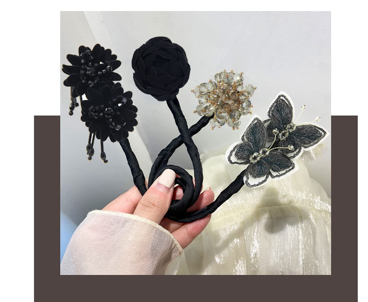 3-Piece Hair Accessory Set for Women & Girls - Round Bun Maker, Crown Hairstyle Shaper, Lazy Hair Curler Bun Clips (Style 3) - Perfect for Everyday Styling, Parties & Special Occasions
