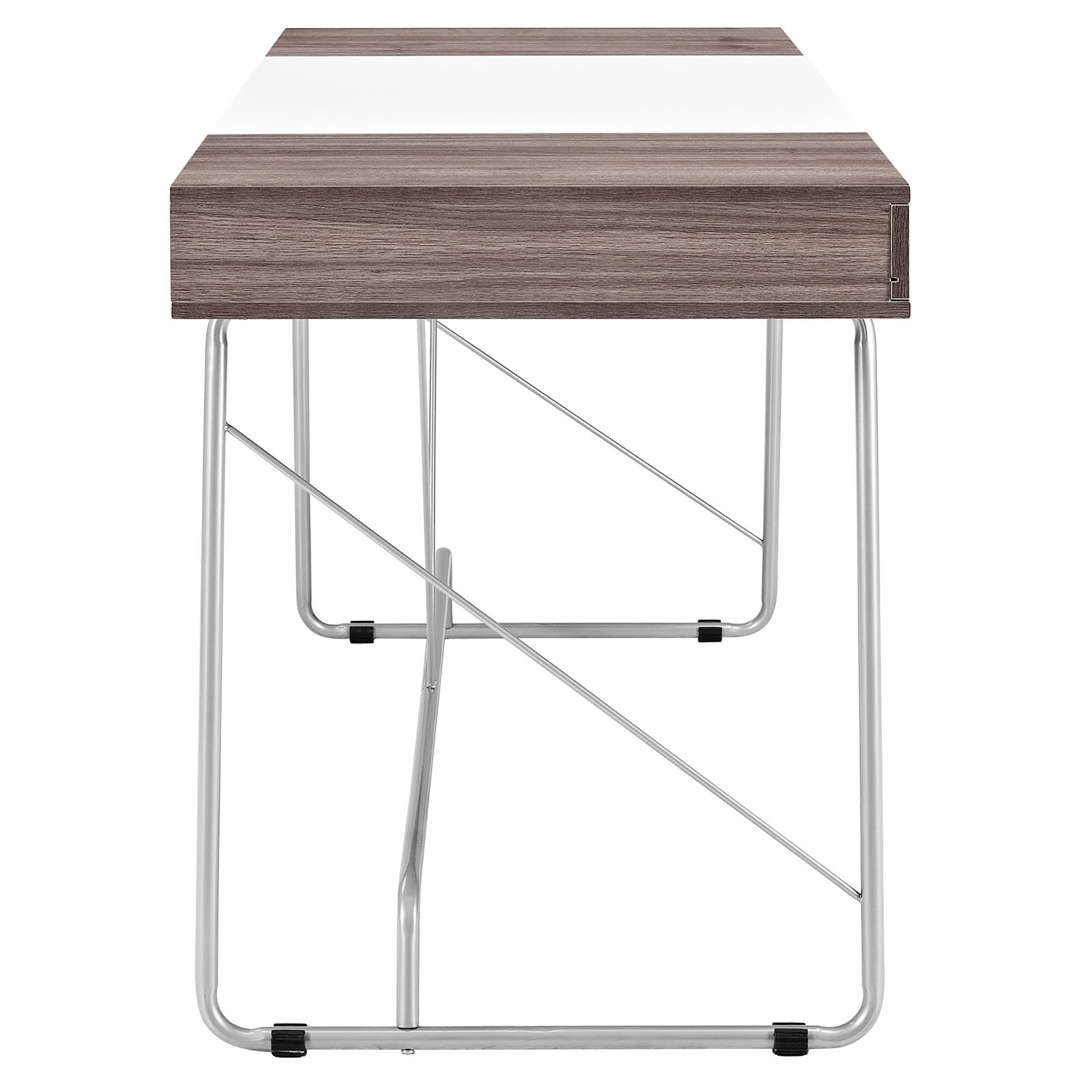 Modway Birch Wood Office Desk with Storage Drawers - Modern Writing Desk for Home Office, Study & Workspace Organization