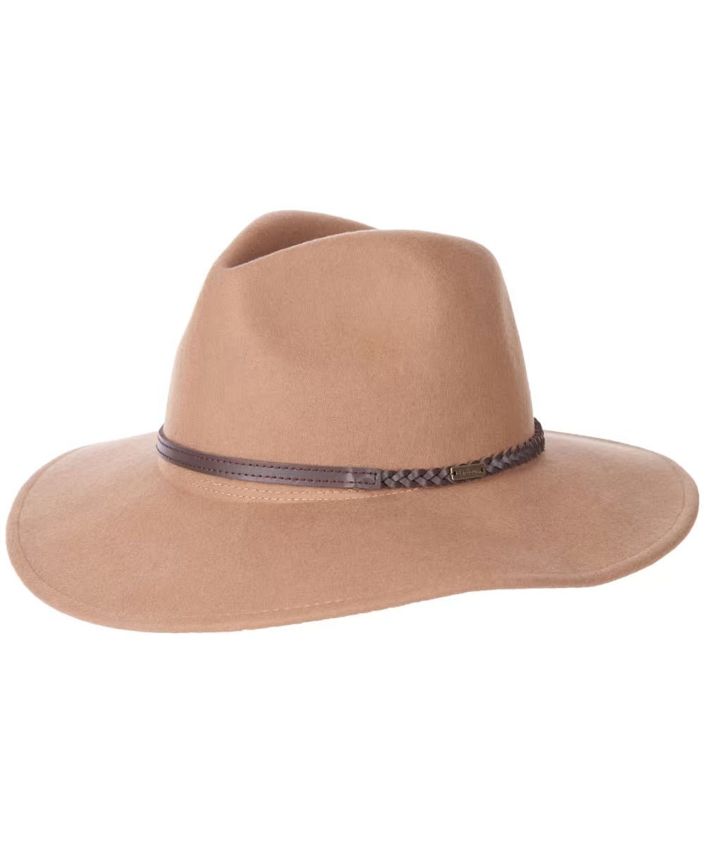 BARBOUR Tack Fedora Hat for Men & Women - Classic Camel Wool Blend - Vintage Style Outdoor & Casual Wear - Perfect for Hiking, Travel & Everyday Fashion