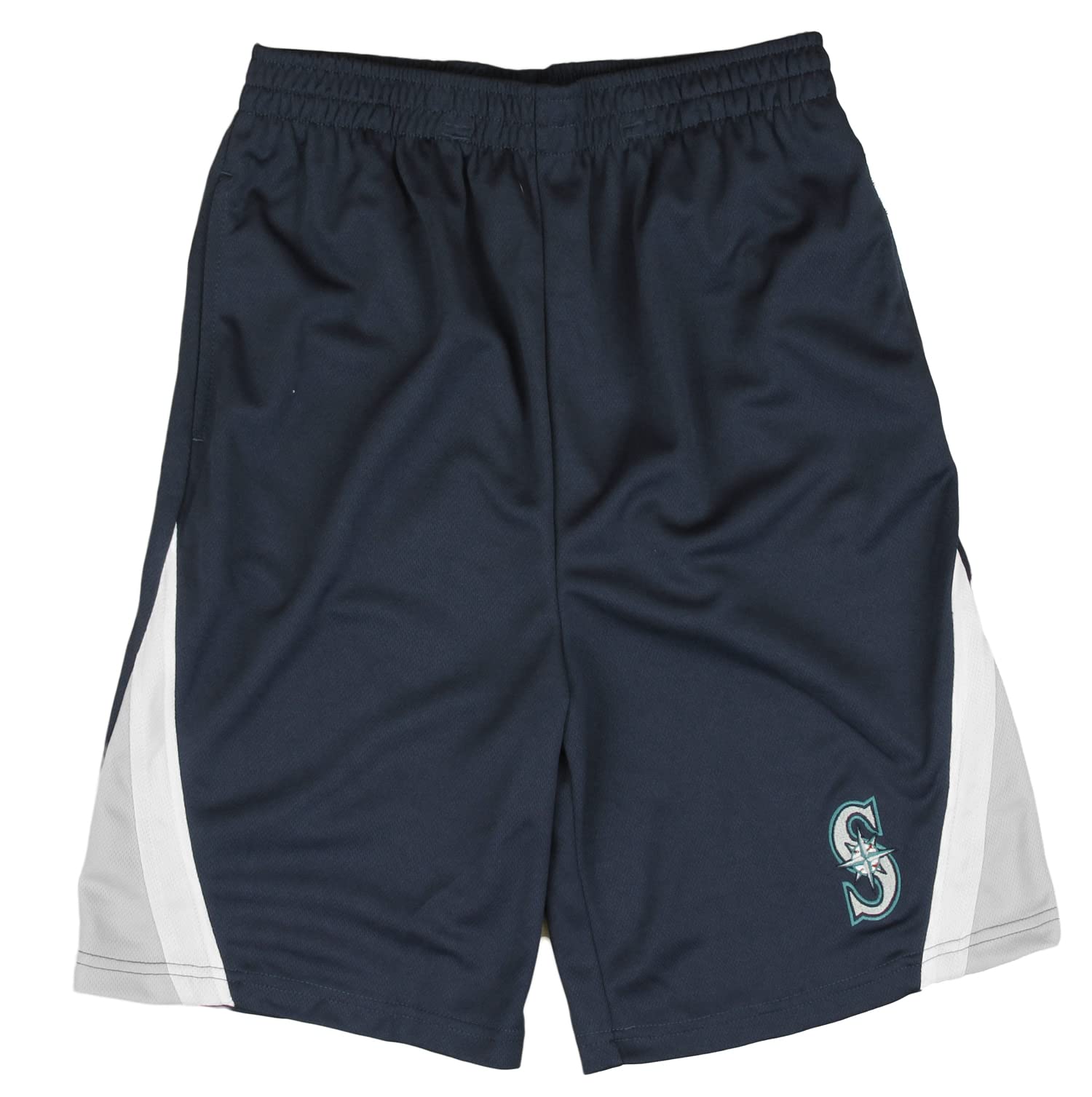 Outerstuff MLB Boys Youth (4-18) Seattle Mariners Team Shorts - 2XL (18) - Comfortable Baseball Shorts for Kids & Teens - Perfect for Games, Practice & Casual Wear