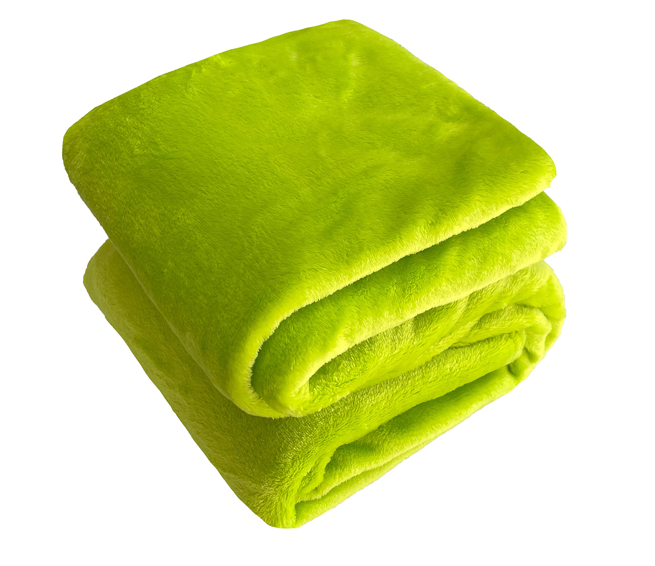 iMaylex Soft Flannel Fleece Blanket - Plush Microfiber Cozy Lightweight Throw Blanket for Bed, Couch & Sofa - Pale Green Queen Size 78x90 inches (200x230cm) - Perfect for Winter Nights, Movie Time & Home Decor