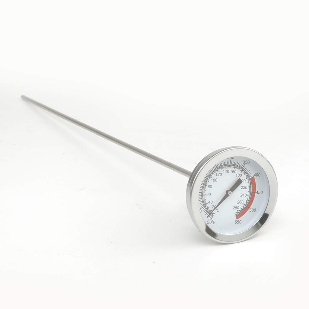 40cm Long Probe Stainless Steel Kitchen Thermometer for Frying Oil, Fries, BBQ & Chicken Wings (50°-550°C) - Perfect for Deep Frying, Grilling, Baking & Meat Temperature Control