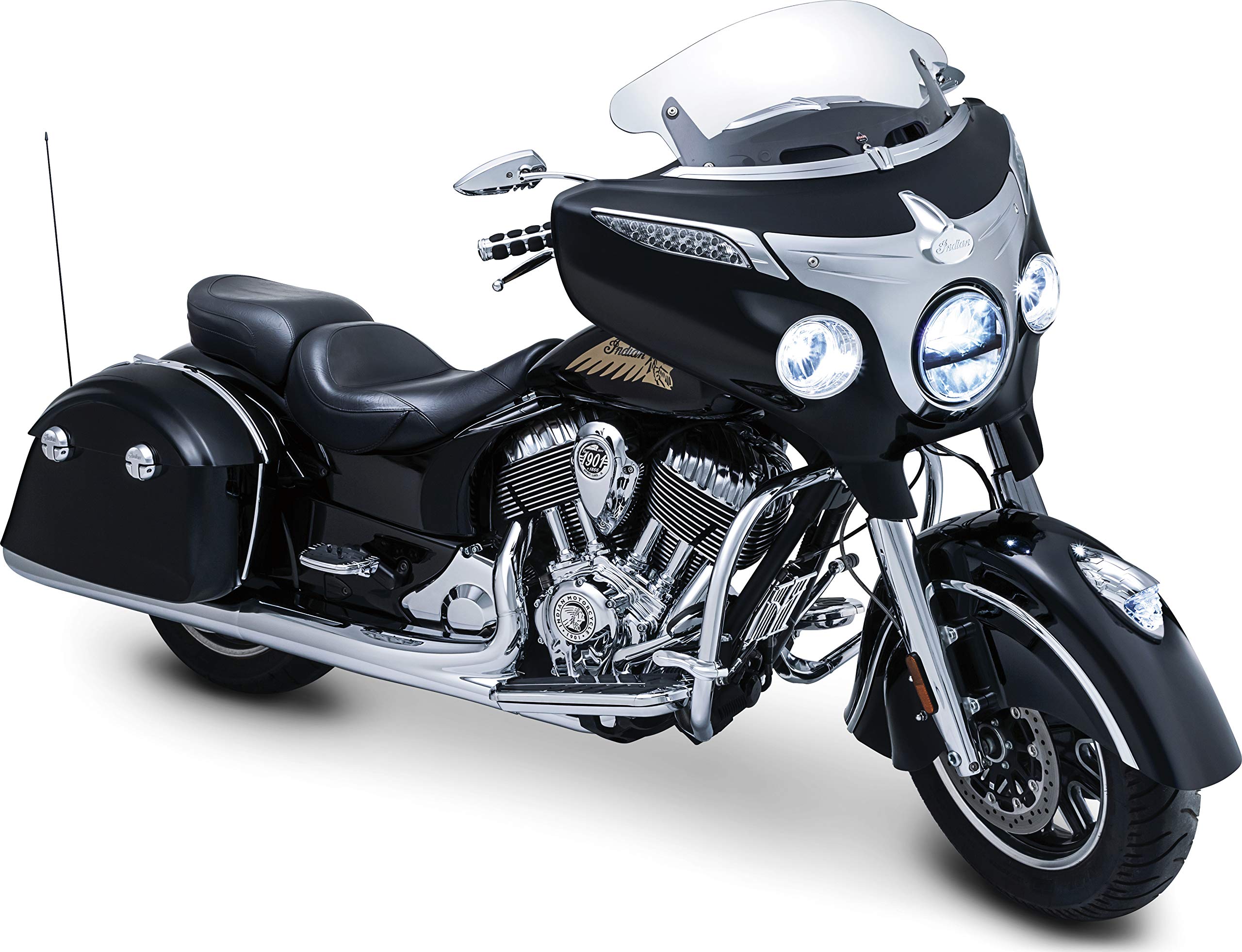 Kuryakyn 5670 Chrome Saddlebag Trim Top for 2014-2019 Indian Motorcycles - Motorcycle Accent Accessory for Enhanced Style & Protection on Cruisers & Touring Bikes