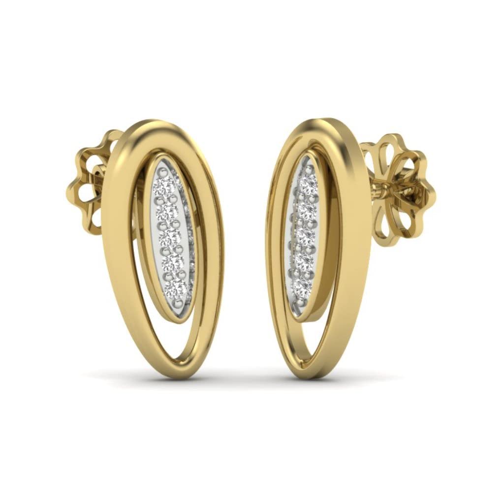 22K/18K Solid Gold Earrings for Women - Luxury Yellow Gold Jewelry for Girls, Kids, Gifts, Bridal, Wedding & Engagement - Certified Fine Gold Earrings for Parties & Celebrations