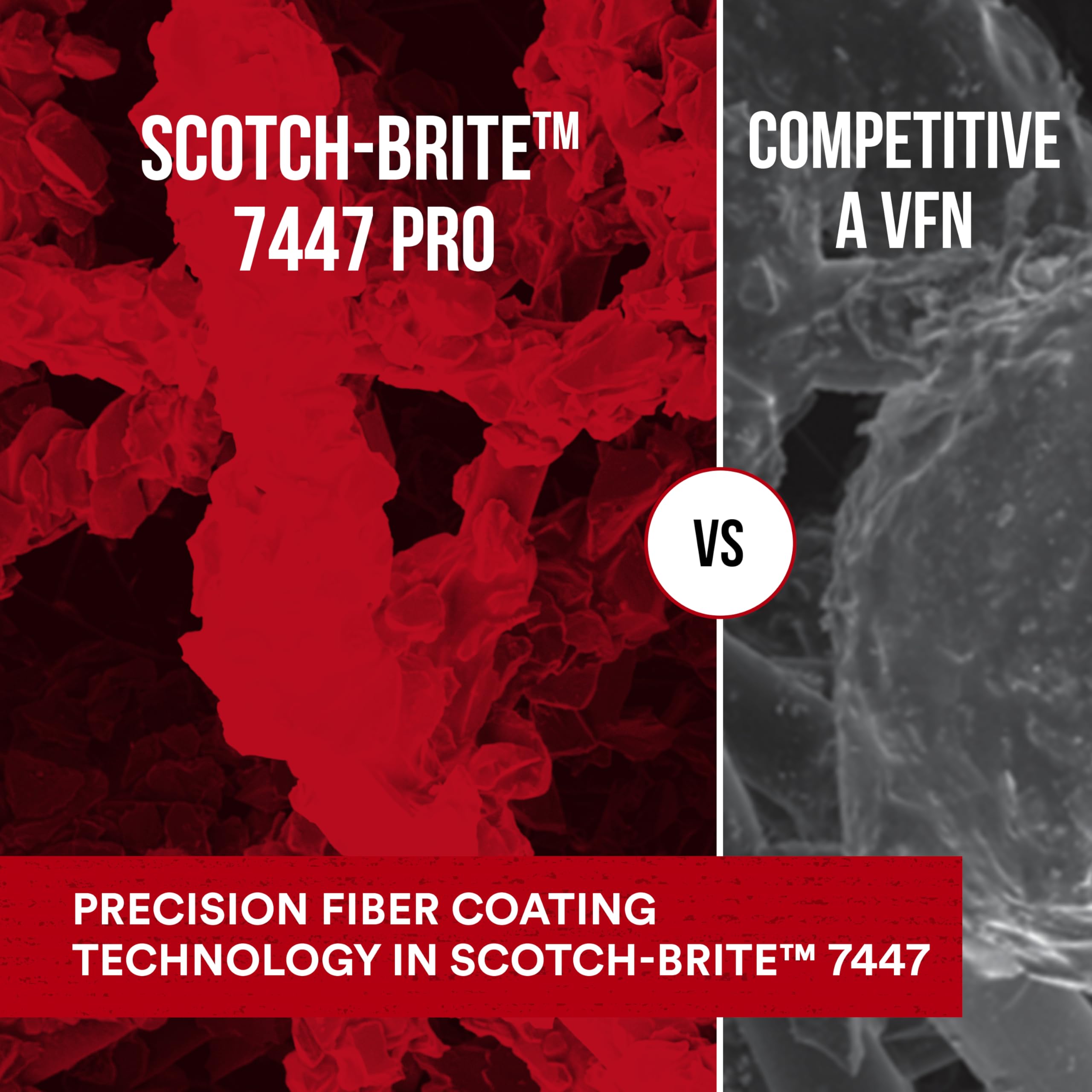 3M Scotch-Brite 7447B Pro Hand Pad - 60-Pack Fine Grade 6
