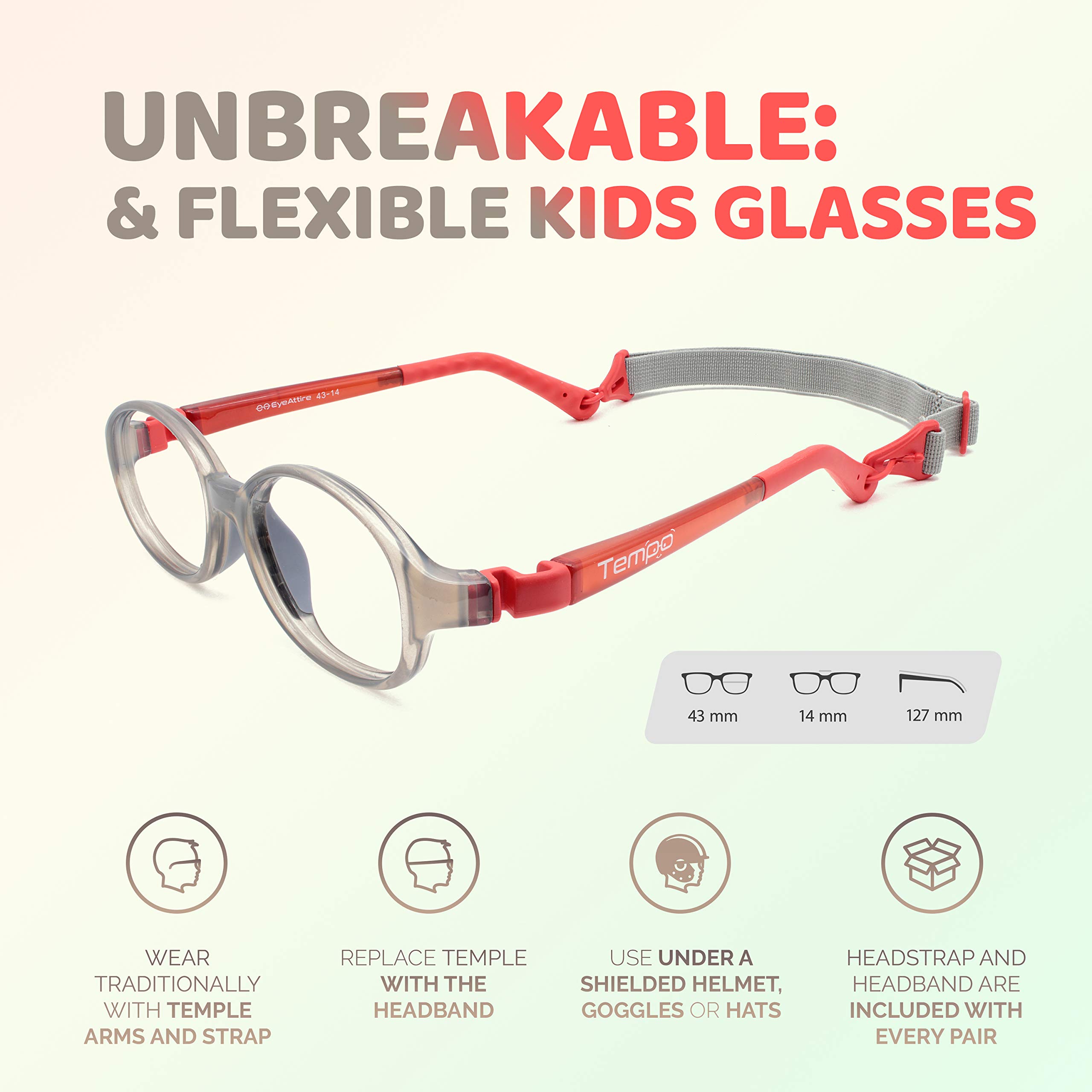 Unbreakable Kids Glasses - Flexible & Durable Children's Eyewear for Active Lifestyles - Perfect for School, Sports, and Everyday Play - Model 3005