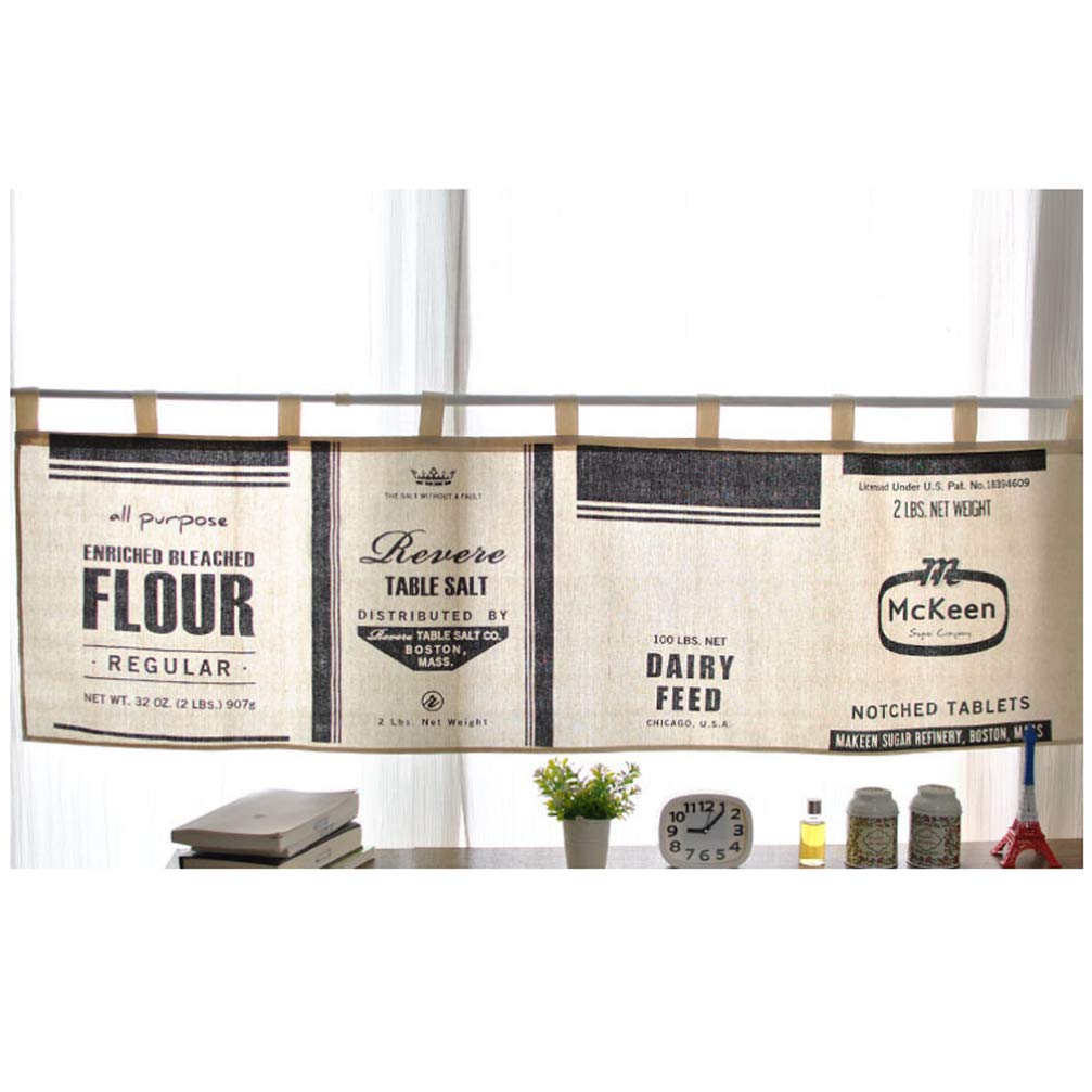 Veemoon Farmhouse Linen Window Valances - Kitchen & Bedroom Curtains with Waterfall Design, Macrame Trim for Country Style Decor | Perfect for Rustic Kitchens, Cozy Bedrooms & Farmhouse Windows