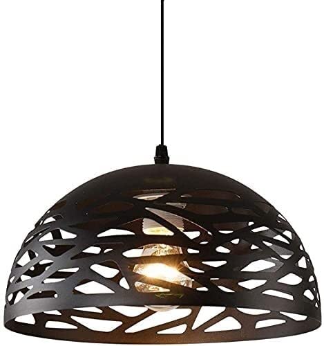 UimimiU Vintage Industrial Pendant Light - E27 Socket Ceiling Chandelier for Dining Room, Kitchen Island & Living Room - Black Metal Hanging Lantern | Perfect for Farmhouse, Loft & Modern Home Decor