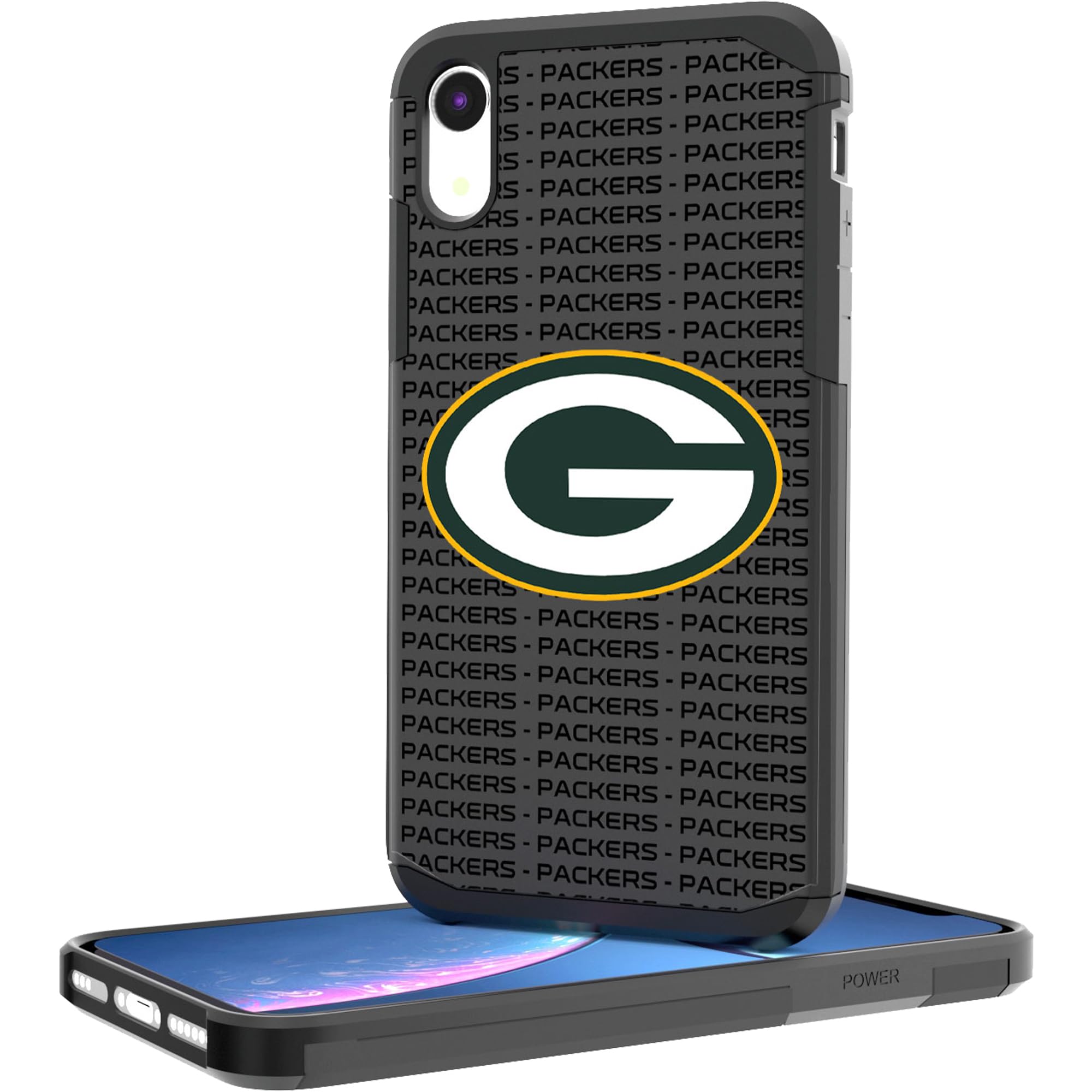 Green Bay Packers iPhone Rugged Case with Text Design - Shockproof Protective Cover for iPhone 14/13/12/11 Pro Max - Perfect for Football Fans & Outdoor Activities