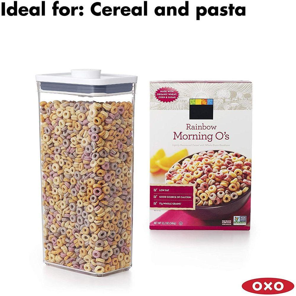 OXO Pop 2.0 3.5L Rectangular Pantry Storage Container - Airtight Food Container for Flour, Sugar, Pasta & Dry Goods - Perfect for Kitchen Pantry Organization & Food Preservation