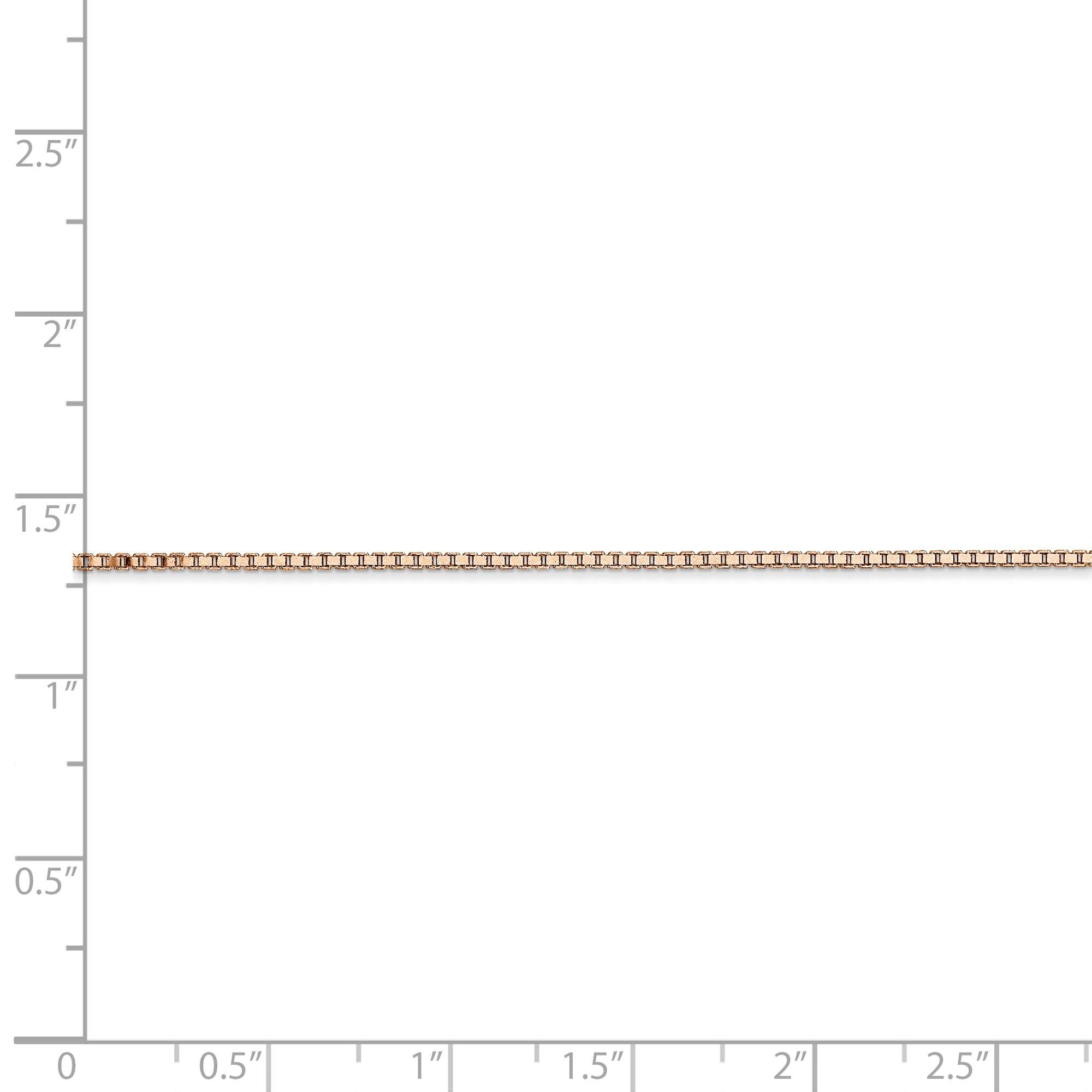 14K Rose Gold 1.10mm Box Link Chain Necklace - 16 Inch Dainty Jewelry for Women - Perfect for Layering, Gifts & Everyday Wear