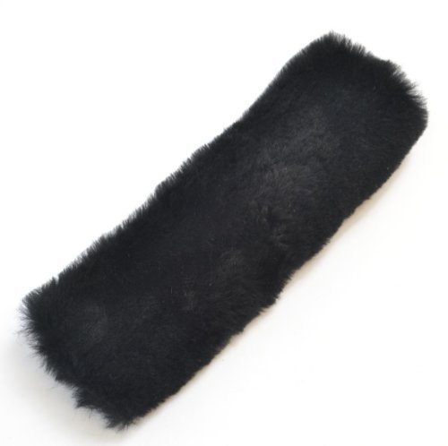 Soft Sheepskin Car Seat Belt Cover - Comfortable & Durable (Black, 28cm Length) | Prevents Neck Chafing & Adds Luxury to Your Drive