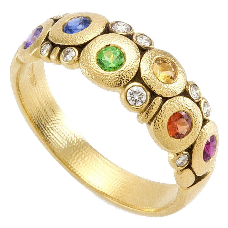 Alex Sepkus Candy Ring R 122SRAIN - Elegant 14K Gold Plated Fashion Jewelry for Women, Perfect for Parties, Weddings & Everyday Wear