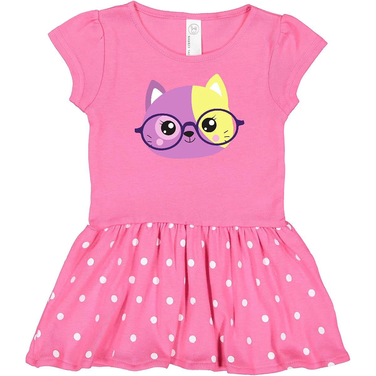 Hipster Cat Dress for Infants - Stylish Kitten with Glasses Outfit