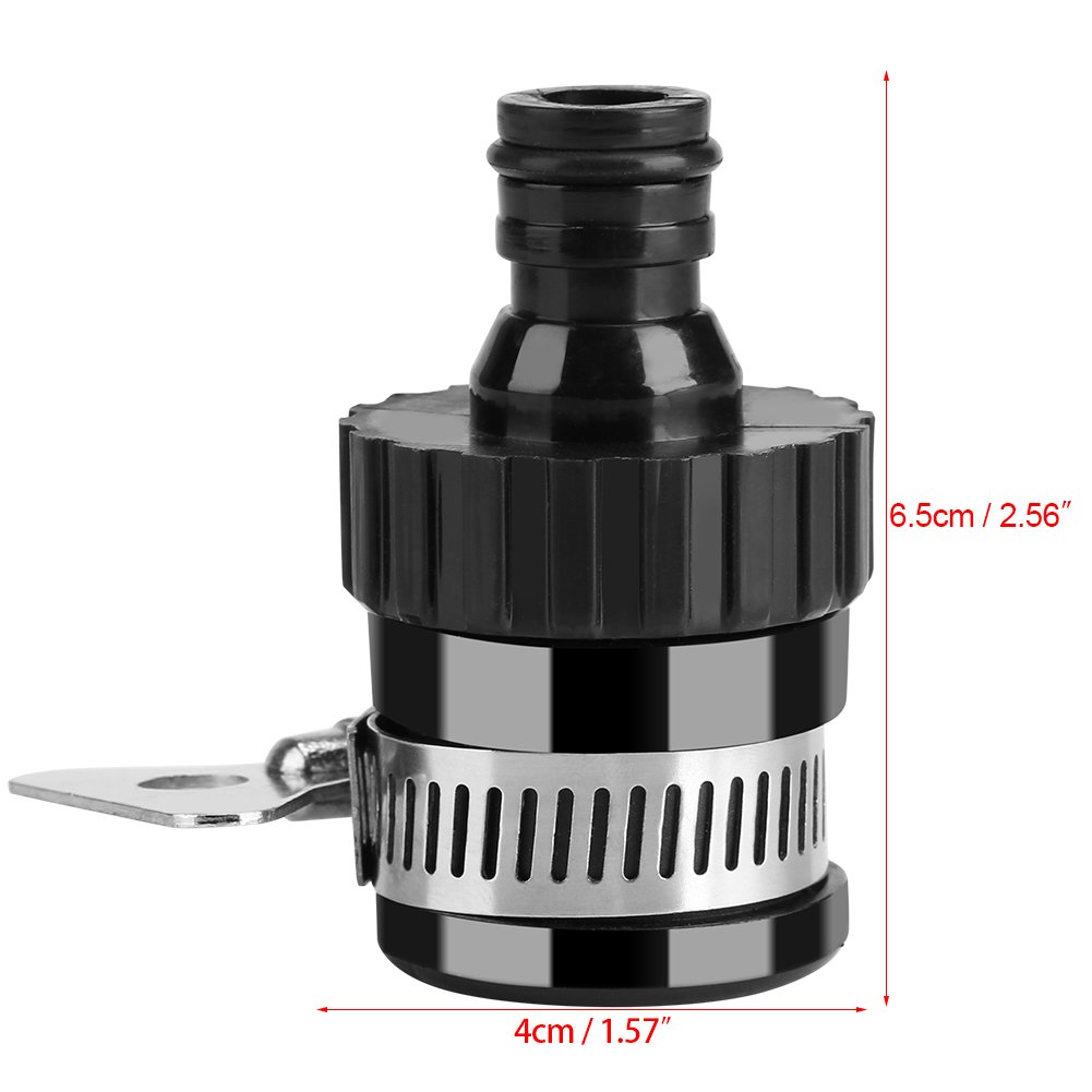Hakeeta Stainless Steel Water Gun Connector - Heavy Duty Garden Hose Adapter for Outdoor Use, Fits Taps Up to 20mm - Perfect for Gardening, Car Washing, Lawn Irrigation & Outdoor Cleaning