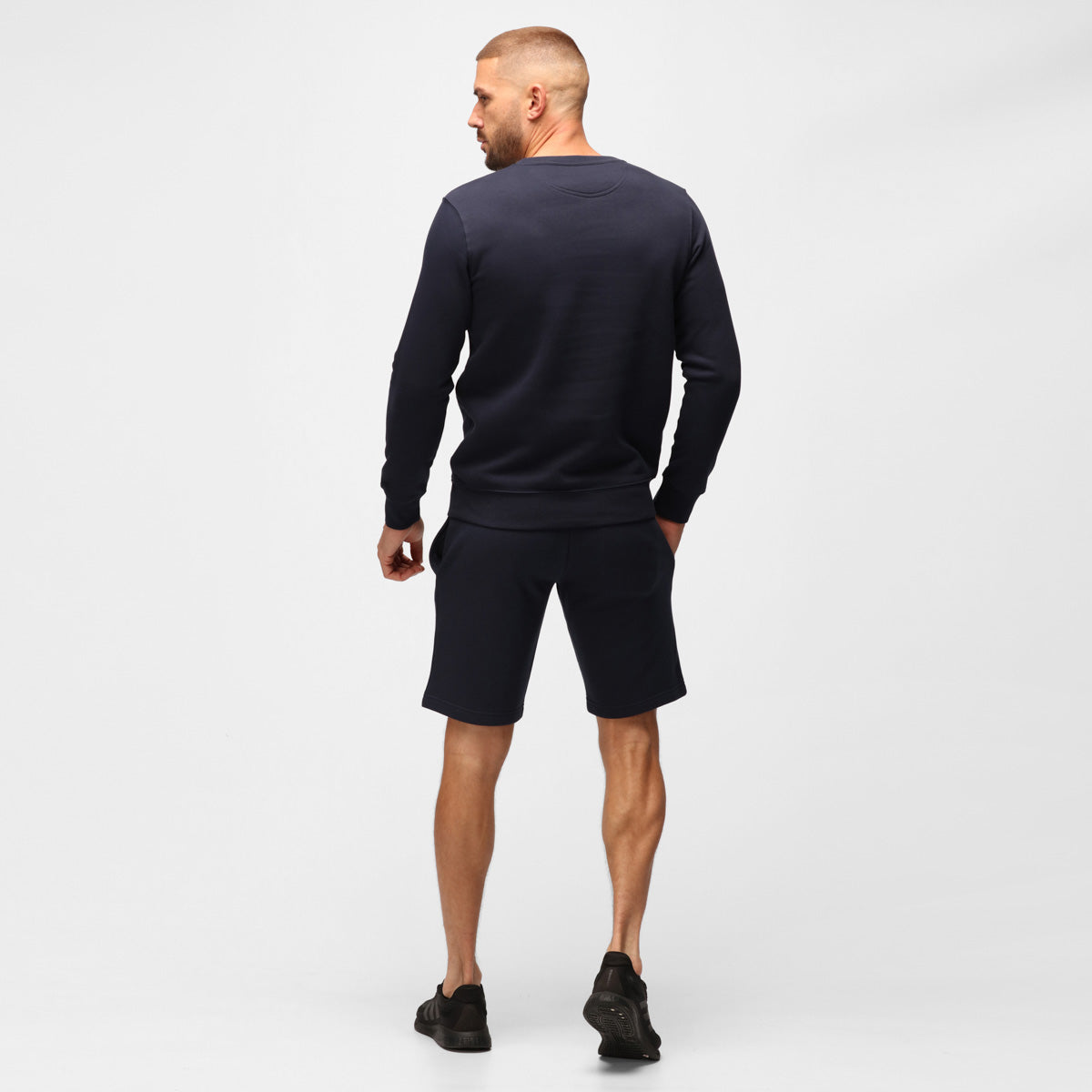 TKB Men's Navy Blue Organic Cotton Sweatshirt - Comfortable Casual Pullover for Everyday Wear, Gym, and Outdoor Activities