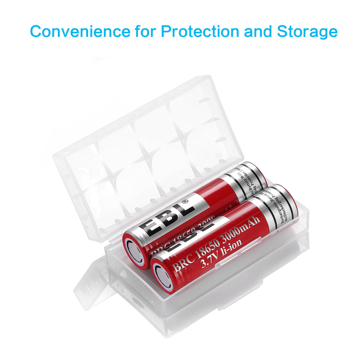 EBL 18650 3.7V 3000mAh Rechargeable Lithium Battery - Flat Top for Flashlights, Vape Mods & Power Tools | High Capacity Long Lasting Performance