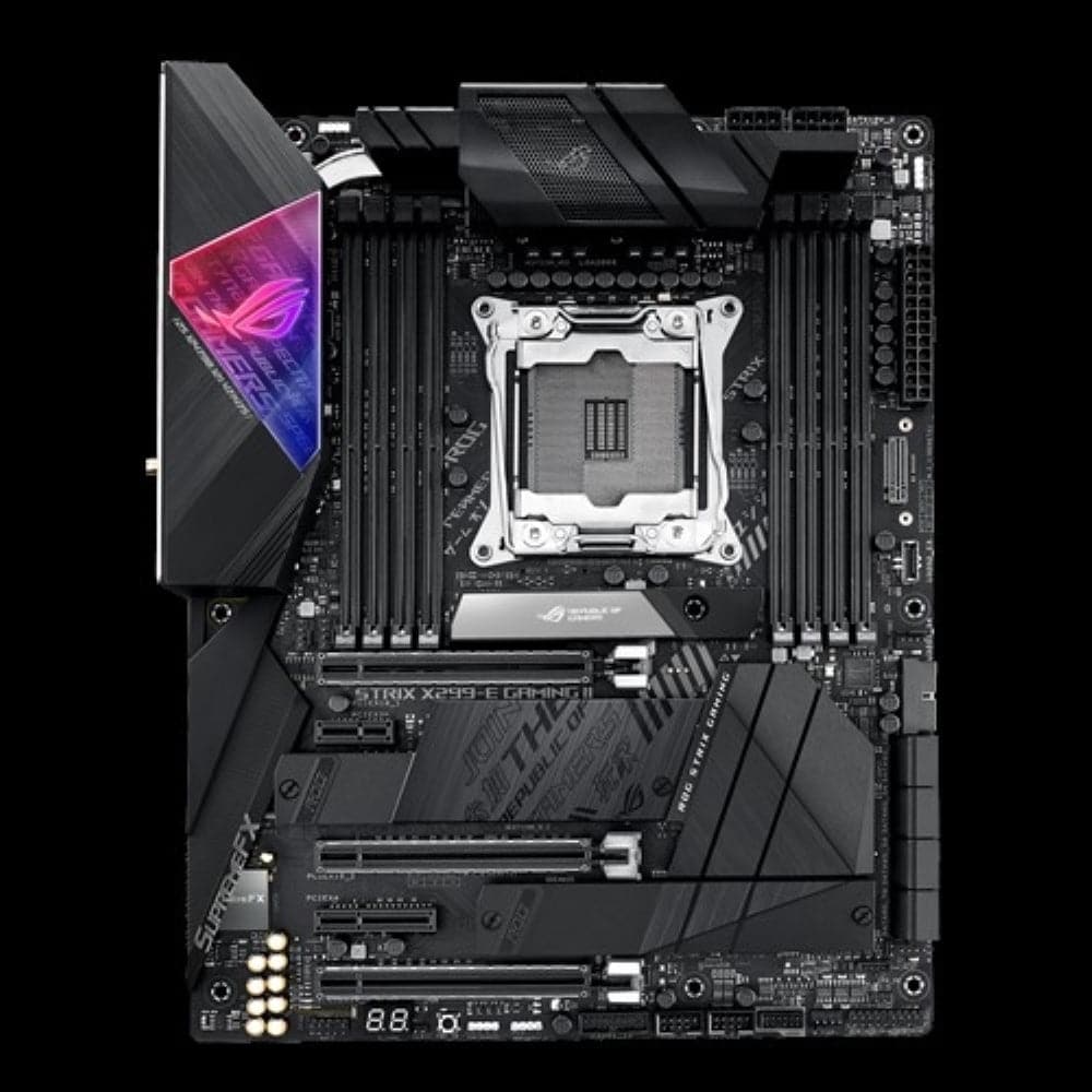 ASUS ROG STRIX X299-E Gaming II ATX Motherboard - Intel X299 Chipset, LGA 2066 Socket, DDR4, Dual M.2, Aura Sync RGB - Perfect for High-End Gaming PCs and Content Creation Workstations
