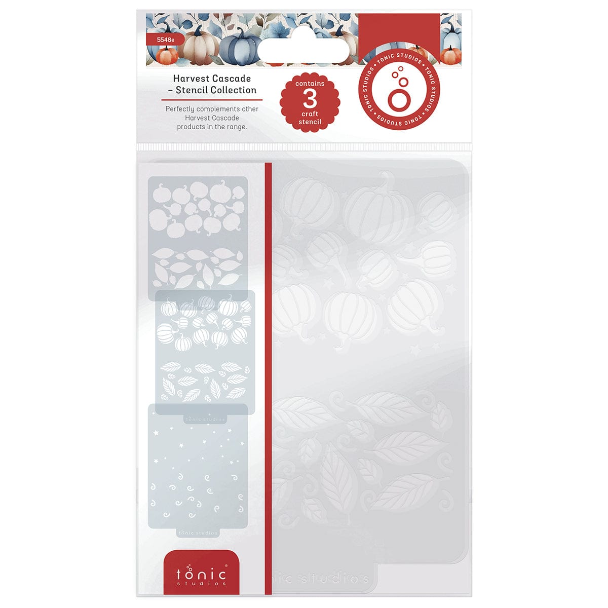 Harvest Cascade Layering Stencil Collection - 12pc DIY Scrapbooking & Card Making Stencils for Mixed Media Art, Home Decor, and Craft Projects