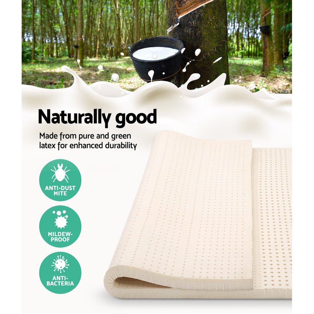7-Zone Latex Mattress Topper - 3 Inch Queen Size Cooling Mattress Pad Cover for Pressure Relief & Back Pain - Perfect for Side Sleepers & Hot Sleepers