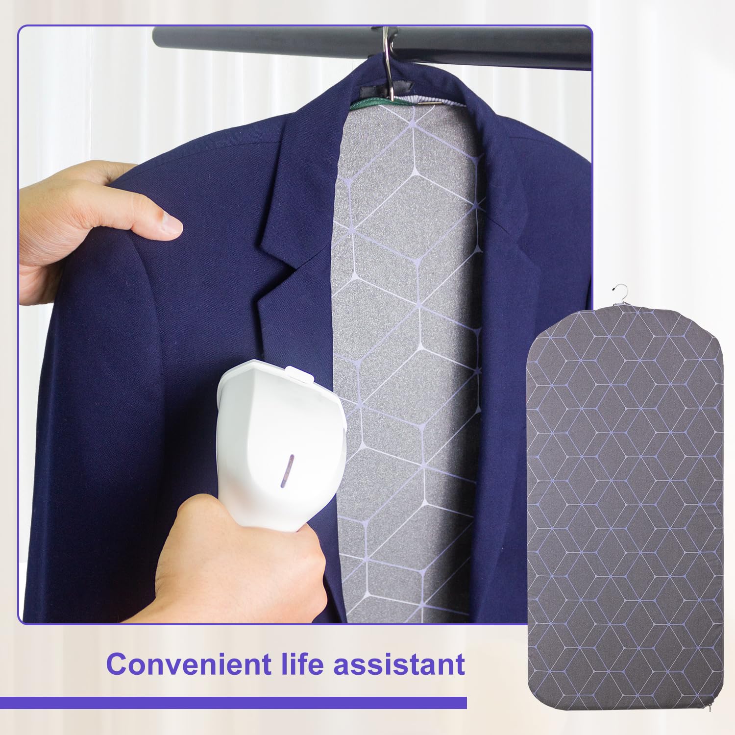 Multi-Functional Hanging Steamer Board for Ironing Clothes - Portable Steamer Pad for Travel, Home & Laundry Room - Perfect for Wrinkle-Free Shirts, Dresses & Delicates