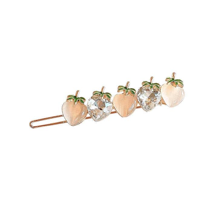 Sweetie Strawberry Hair Clip - Elegant Zircon Crystal Hairpin for Women - Perfect for Weddings, Parties & Everyday Wear