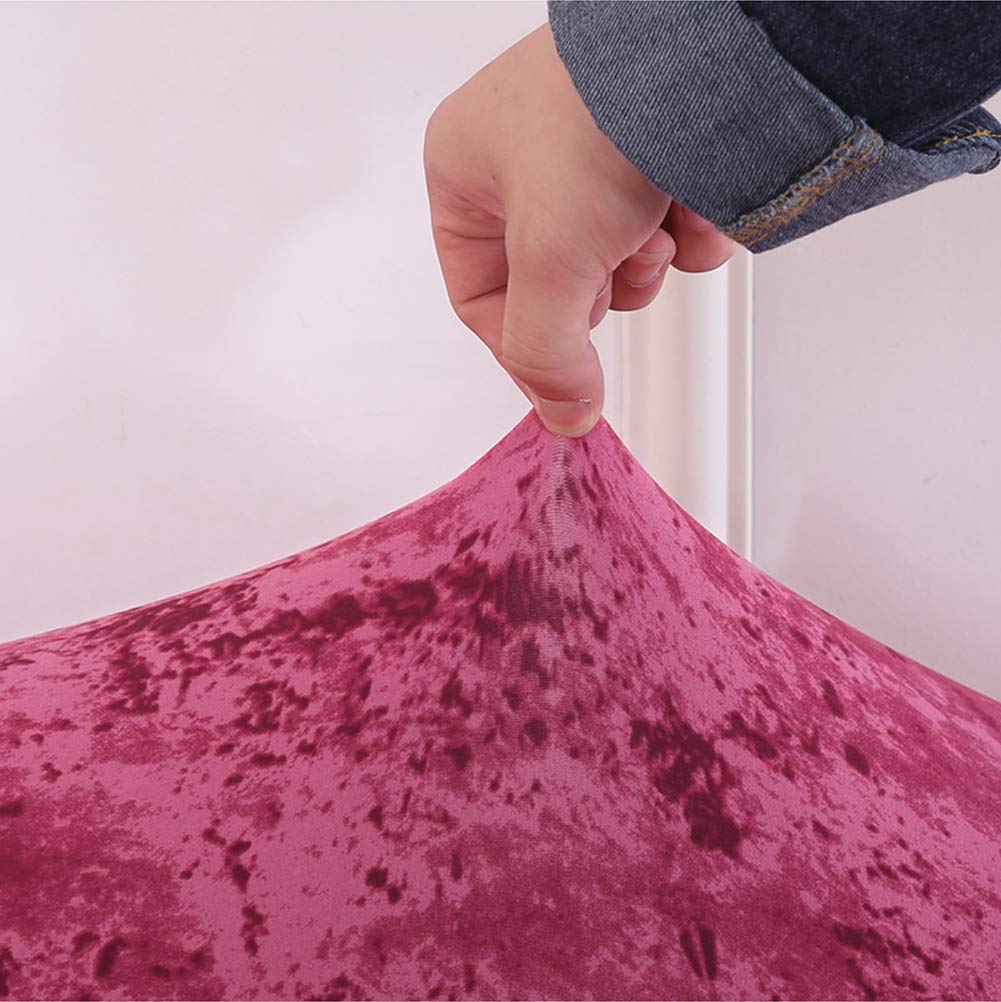 Stretch Anti-Slip Hot Pink Sofa Slipcover - Fits 3-Seat Cushion Couches & Loveseats | Soft Living Room Furniture Protector for Pets, Kids & Daily Use