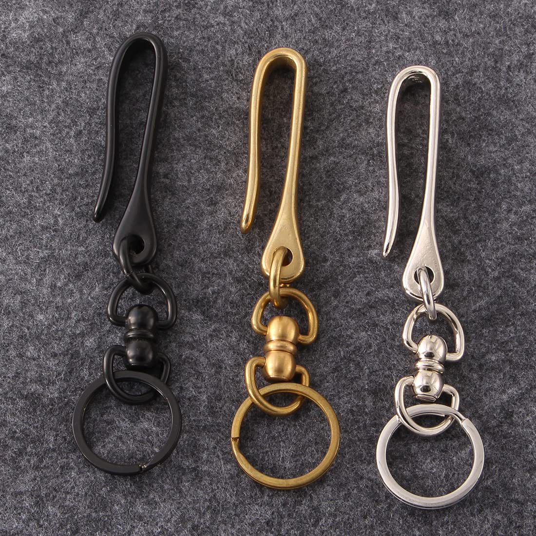Vintage Handmade Snap Hook Key Holder - Retro U Hook Keychain Ring for Keys | Perfect for Home, Office & Travel Organization