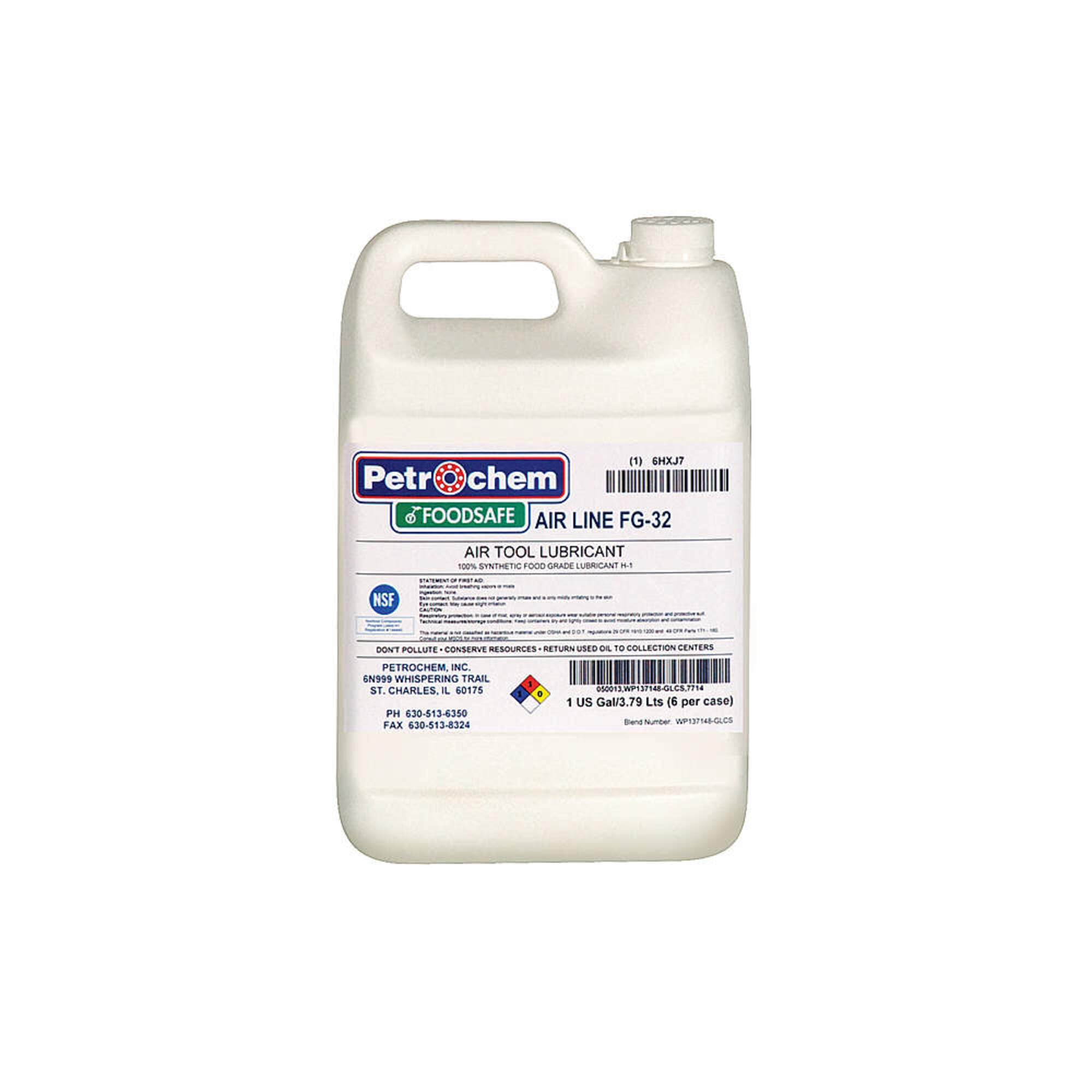 Premium Synthetic Air Tool Lubricant - Food Grade ISO 32 (1 Gallon) - Ideal for Pneumatic Tools, Compressors & Food Processing Equipment