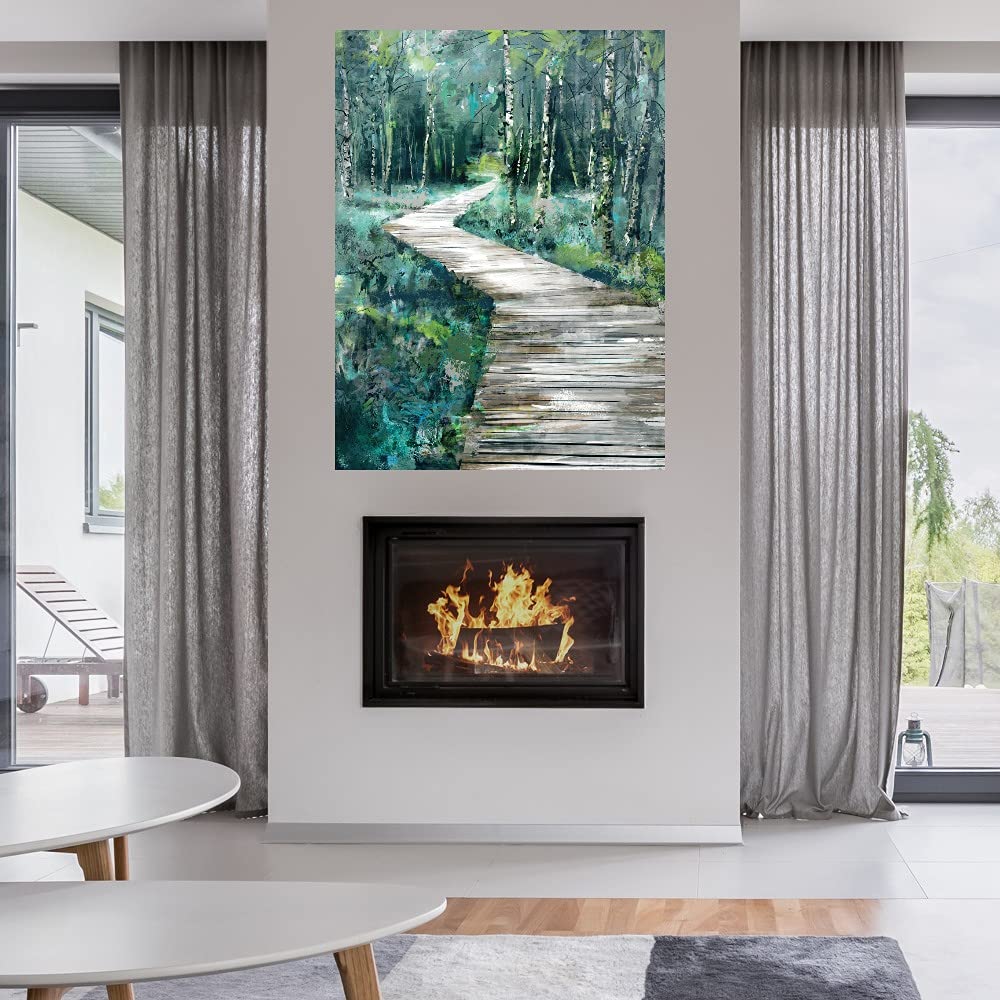 Fine Art Canvas Wall Decor - Le Sentier by Artist Studio Arts - 42x56 Inches - Ready to Hang - Perfect for Living Room, Bedroom, Office & More - Enhance Your Home, Bar or Dining Space with Elegant Canvas Art
