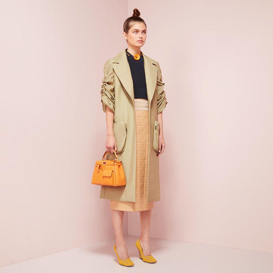Fendi Peekaboo Iconic Mini Handbag in Orange Leather - Luxury Crossbody Bag for Women, Perfect for Parties, Dates & Everyday Use