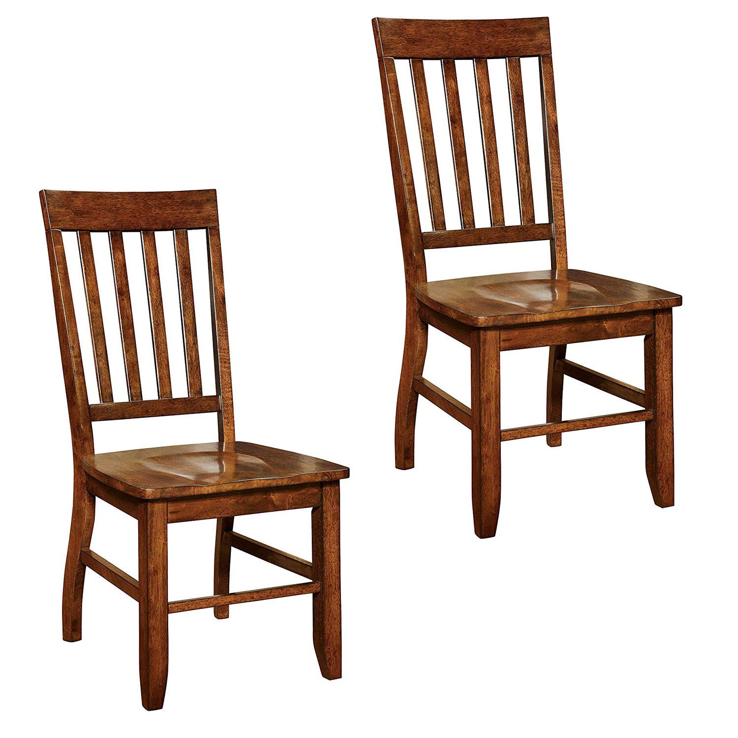 Furniture of America Castile Transitional Dining Chairs - Set of 2, Dark Oak Finish - Elegant Dining Room Chairs for Home, Restaurant & Office Use
