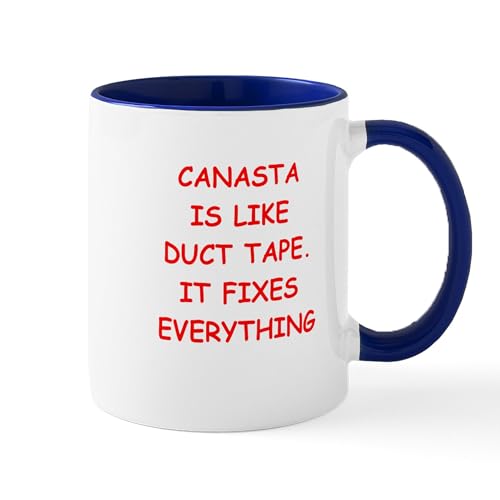 White/Navy Inside - Canasta Mugs