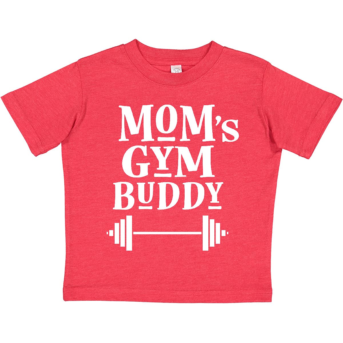 Inktastic Mom's Gym Buddy Fitness Workout Toddler T-Shirt - Cute Toddler Workout Shirt for Active Moms - Perfect for Gym, Yoga & Mother-Child Bonding Activities