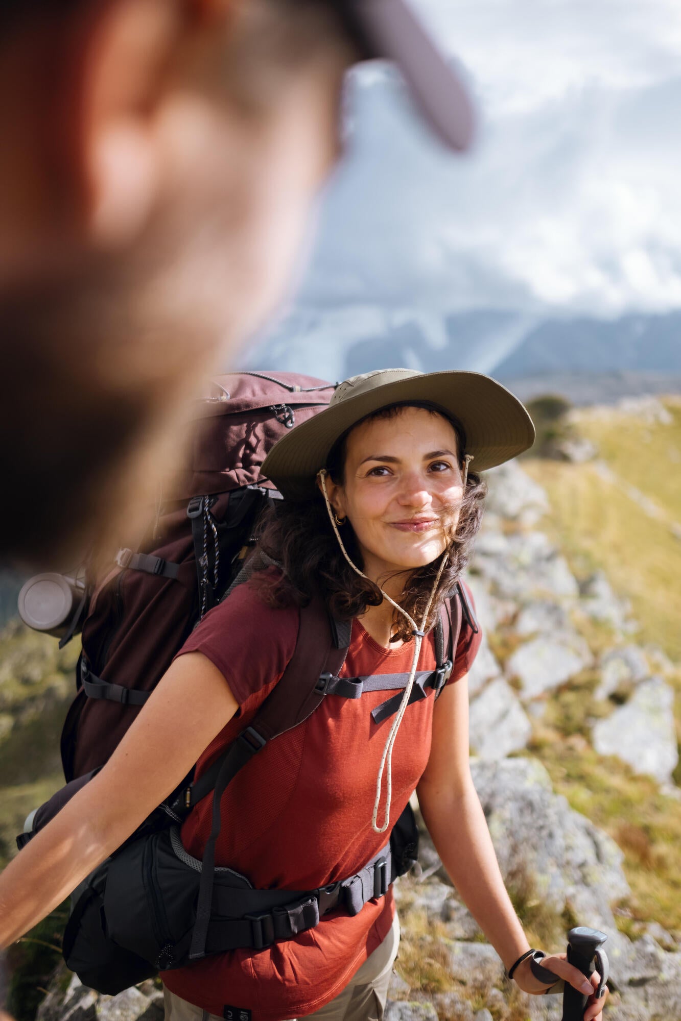 Forclaz Women's MT500 Merino Wool T-Shirt - Breathable & Odor-Resistant Hiking & Travel Shirt for Outdoor Adventures