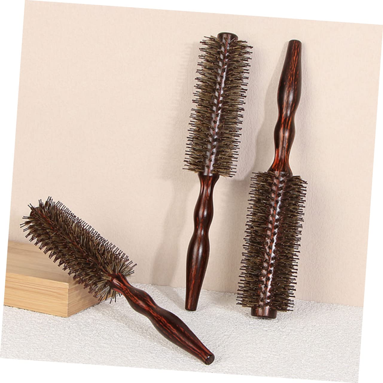 Beautifu Nylon Bristle Hair Brush - Detangling & Styling Comb for Curly Hair, Round Roller Brush with Soft Bristles for Smooth Curls - Perfect for Salon, Home Use & Travel