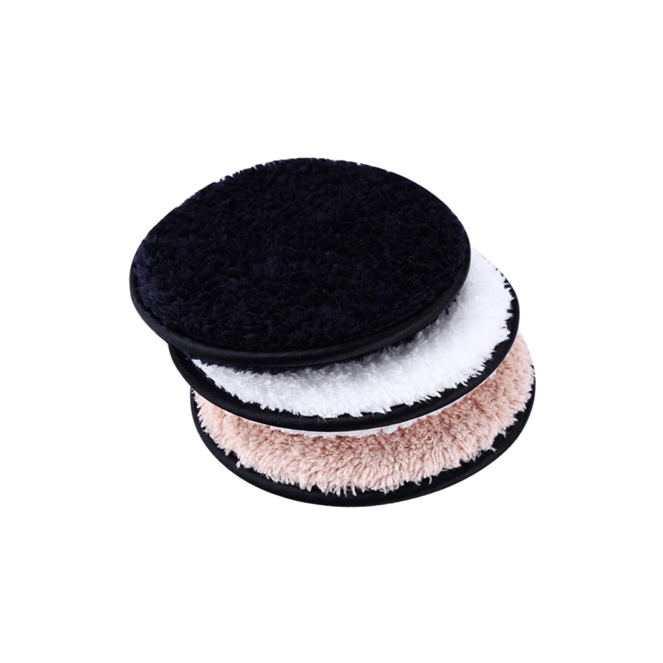 Lurrose 3-Piece Round Makeup Sponge Set - Soft Microfiber Sponges for Cleaning Makeup Powder Puffs, Face Sponges & Cotton Pads | Perfect for Daily Makeup Removal & Brush Cleaning