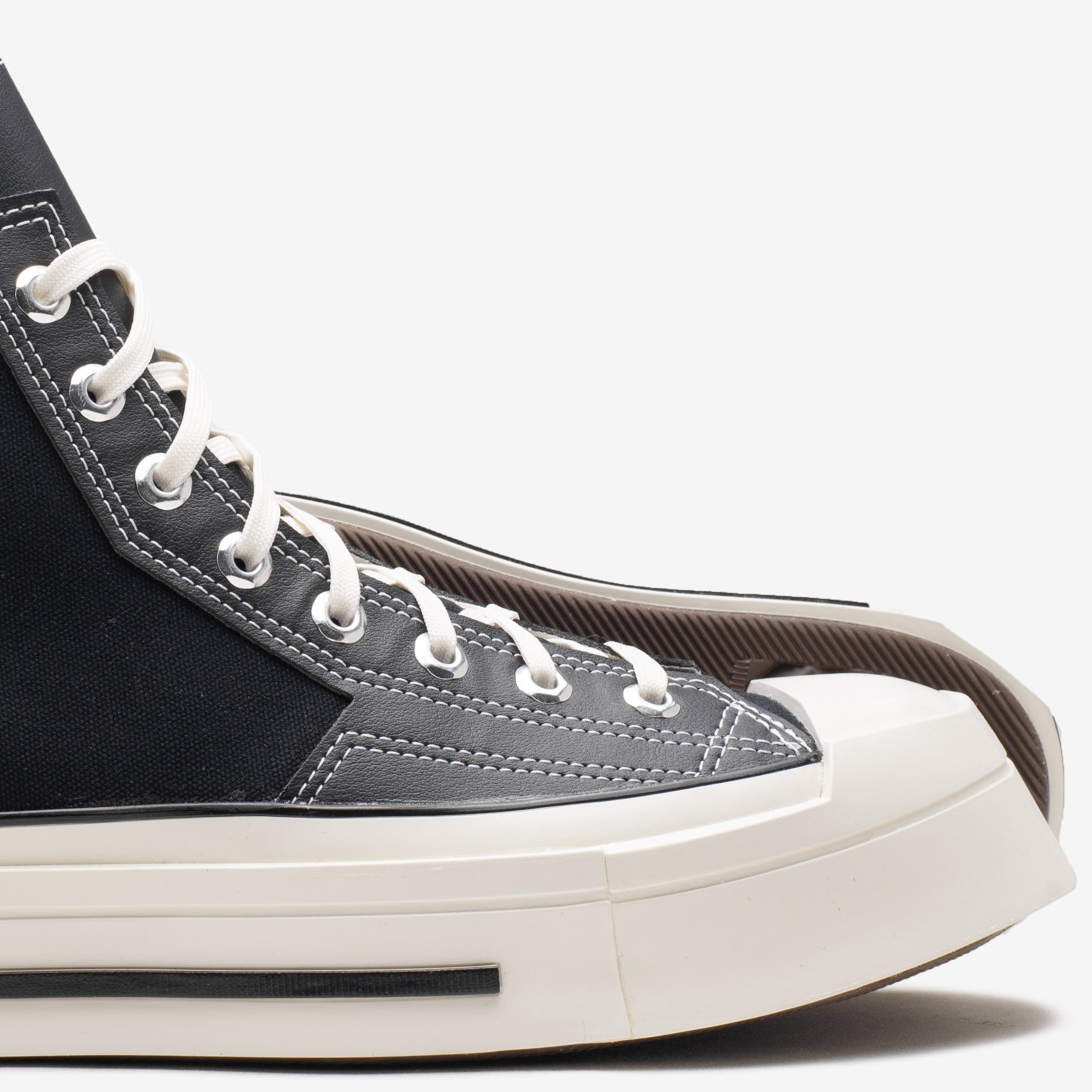 Chuck 70 De Luxe Squared Hi Black Sneakers - Classic High-Top Canvas Shoes for Men & Women | Perfect for Streetwear, Casual Outfits & Skateboarding