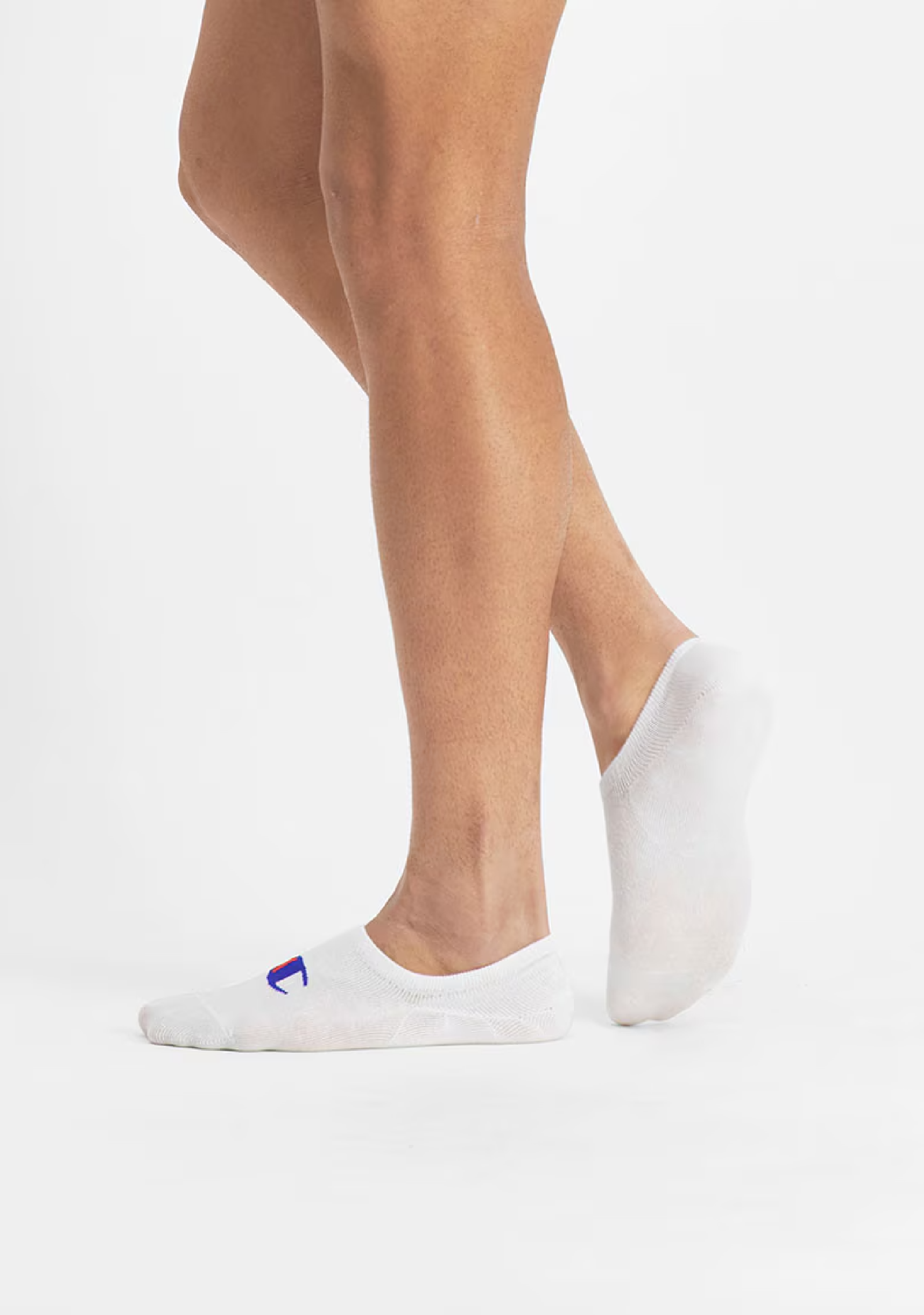 Champion C Logo Sneaker Socks 2-Pack White - Comfortable Athletic Socks for Running, Gym & Casual Wear