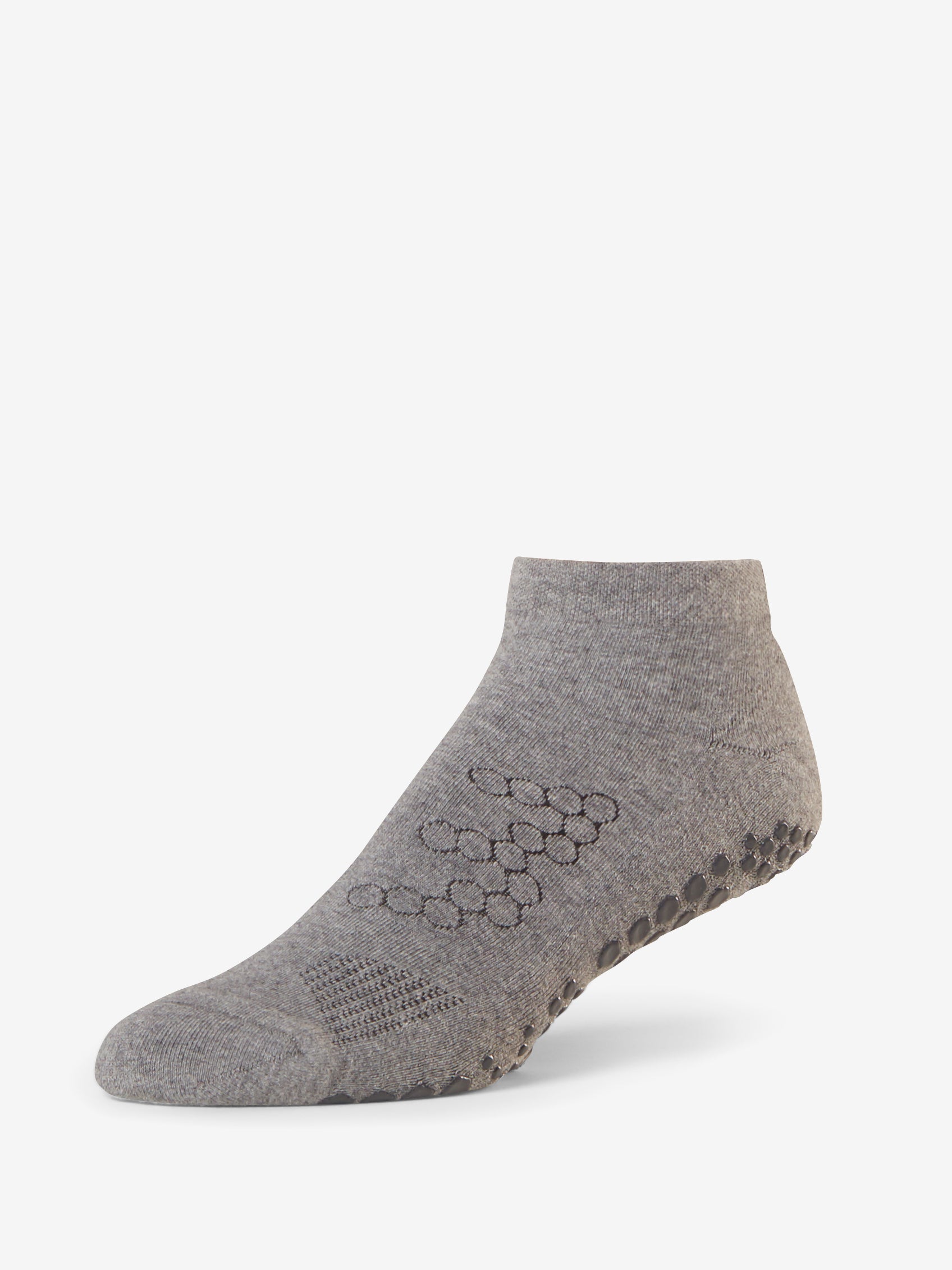 Base 33 Low Rise Grip Socks - Non-Slip Yoga Socks for Women & Men - Perfect for Yoga, Pilates, Barre & Home Workouts - Grey