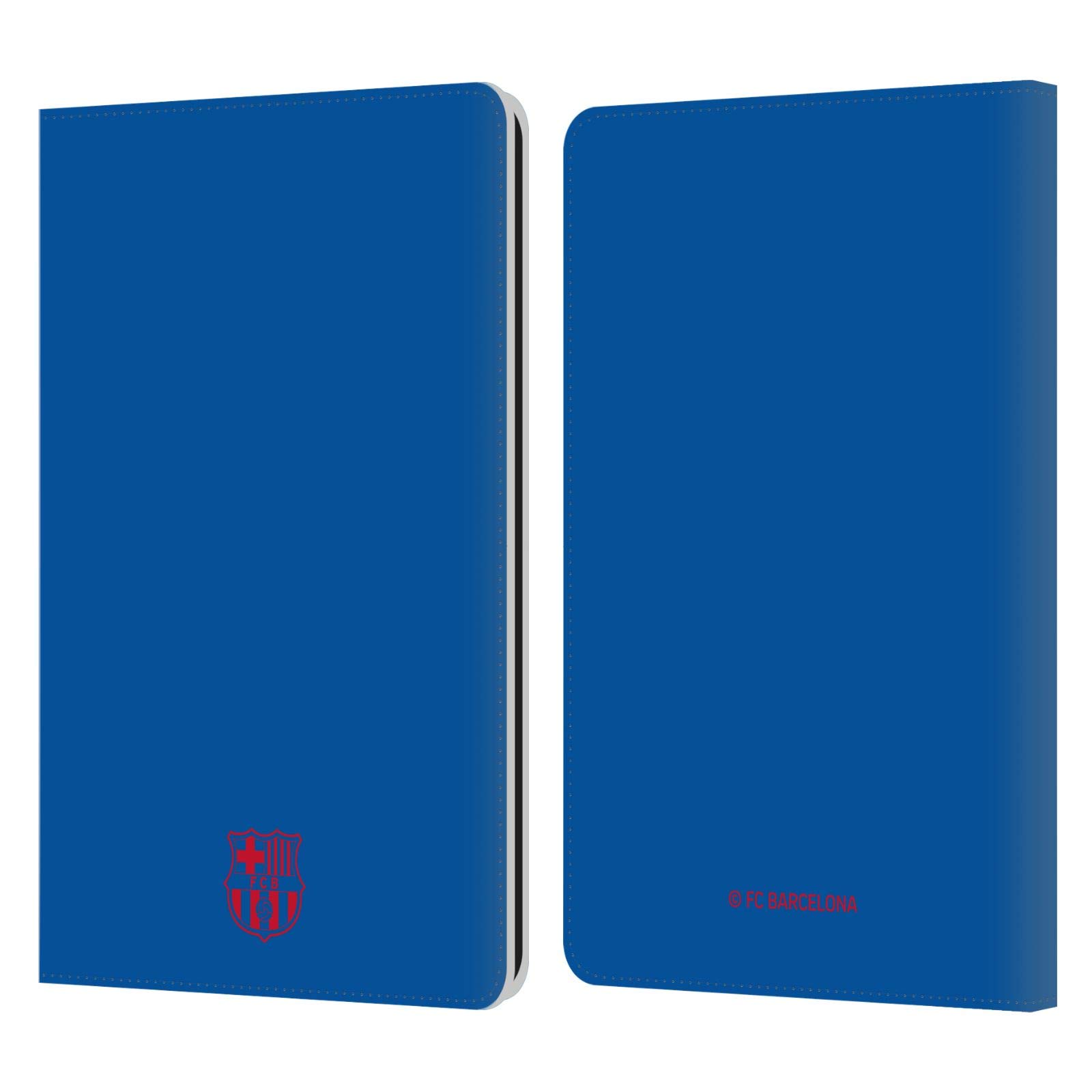 Head Case Designs Officially Licensed FC Barcelona Blue Crest Leather Book Wallet Case Cover for Kindle Paperwhite 1/2/3 – Perfect for Travel, Reading & Gifts
