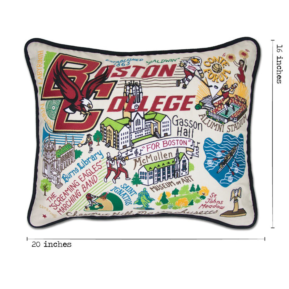 Boston College Eagles Embroidered Throw Pillow - College Dorm Decor, Game Day Home Decor, Gift for Alumni & Fans