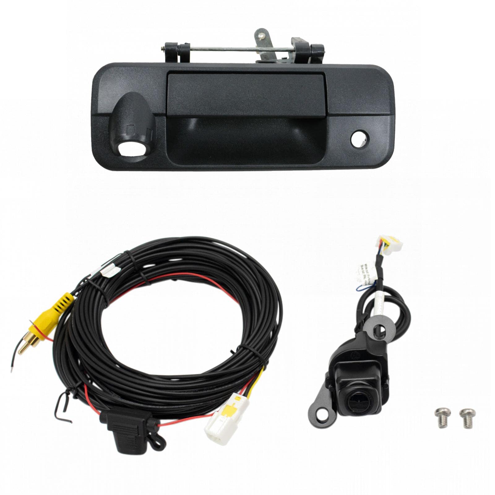 TRQ Rear View Camera Kit Black for 2007-2013 Toyota Tundra - HD Backup Camera System with Night Vision, Easy Installation for Safer Parking & Reversing