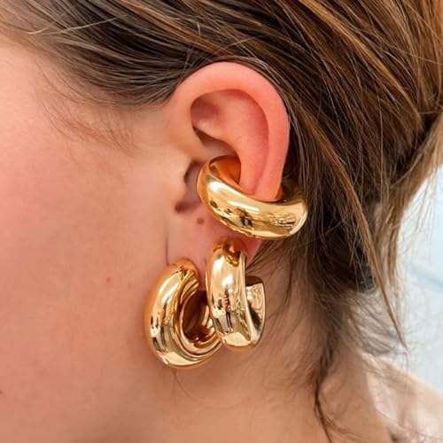 C7:gold chunky ear cuff