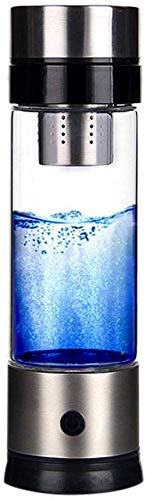 4 EVER 400-500ML Portable Hydrogen-Rich Water Glass Bottle - Rechargeable Alkaline Ionizer Cup with Filter for Health & Wellness - Perfect for Travel, Gym, and Daily Hydration