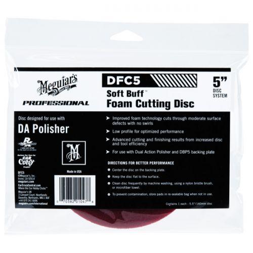 Meguiar's DFC Soft Buff DA Foam Cutting Pad 5 Inch - Perfect for Car Paint Correction & Polishing with Dual Action Orbital Polishers