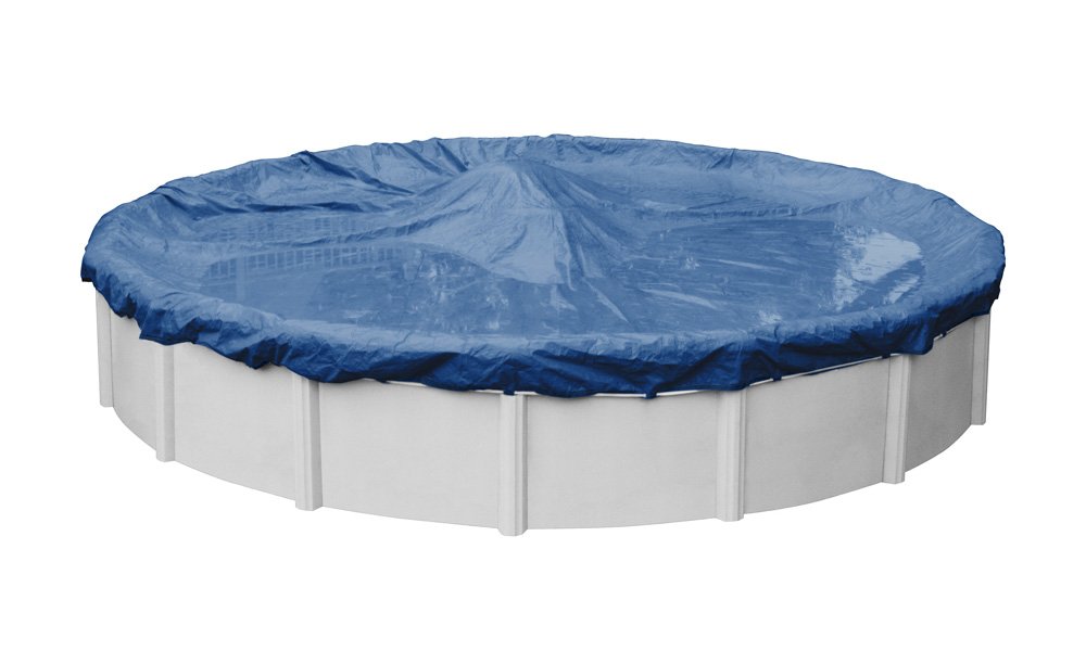 Pool Mate 4721-4-PM Commercial-Grade Rip-Shield Winter Round Above-Ground Pool Cover - 21-Foot Heavy Duty Protection in Dazzling Blue | Perfect for Winterizing & Protecting Your Above-Ground Swimming Pool from Debris & Harsh Weather